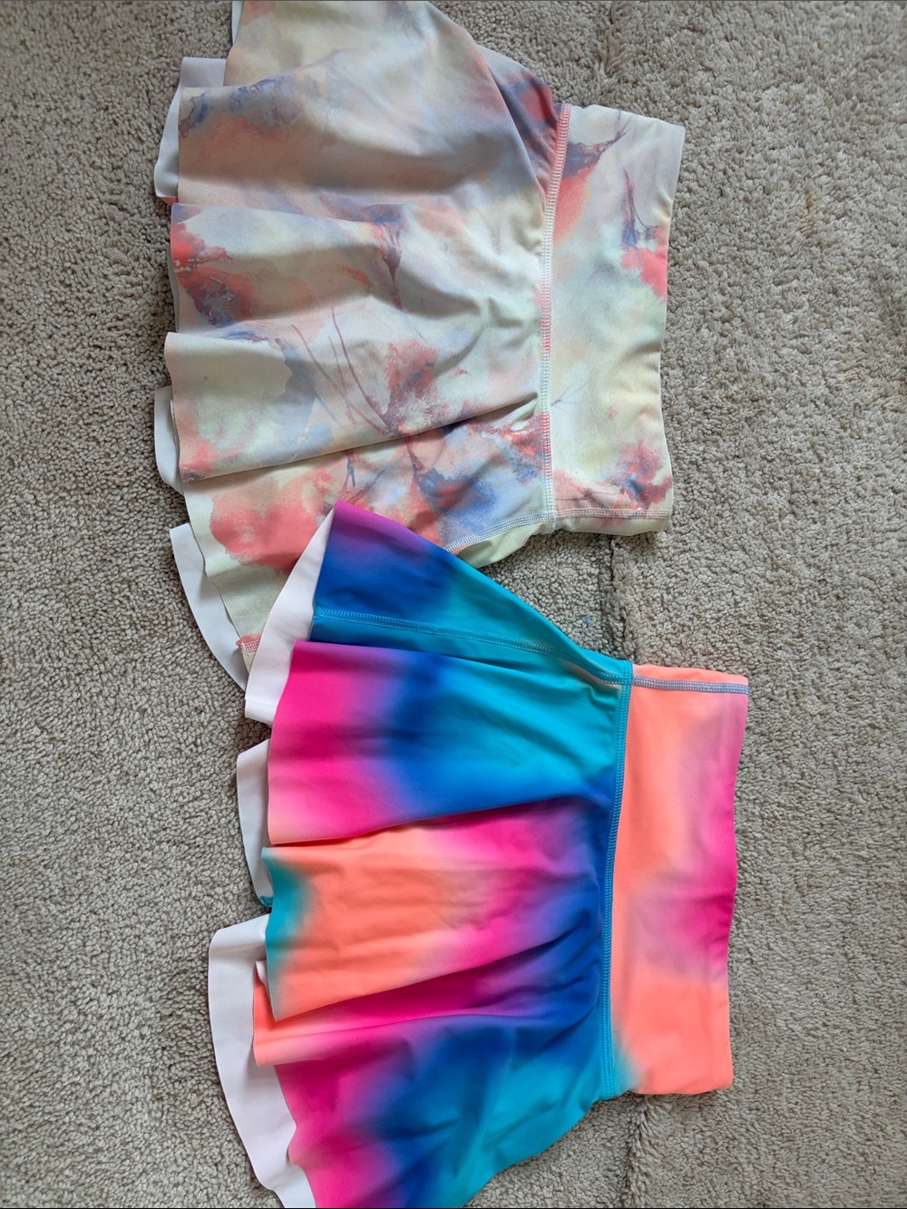 Old Navy Rainbow Gradient Circle Skirt - Coral, Teal, Pink, Blue